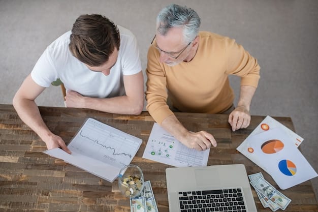 A person diligently adding figures in a financial ledger, surrounded by charts and graphs, signifying the process of calculating and planning an emergency fund.
