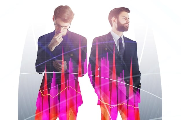 A split image showing a calm investor in one half and a stressed investor in the other, representing different emotional responses to market volatility.