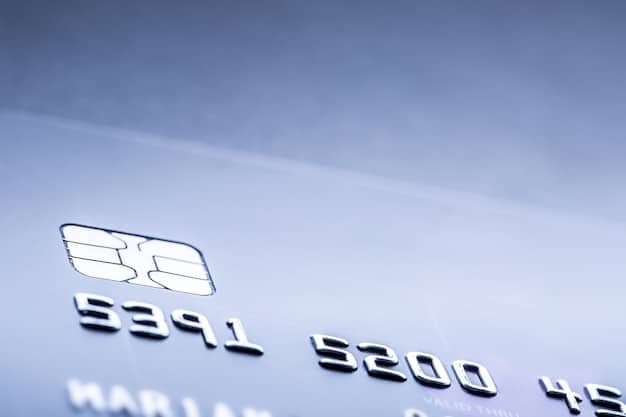 A close-up shot of a credit card with a high interest rate clearly visible. The background is blurred to emphasize the detail of the interest rate.