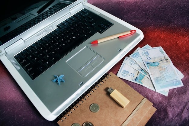 A close-up shot of a laptop screen displaying tax form 8949, used for reporting capital gains and losses, with various cryptocurrency logos subtly arranged in the background.